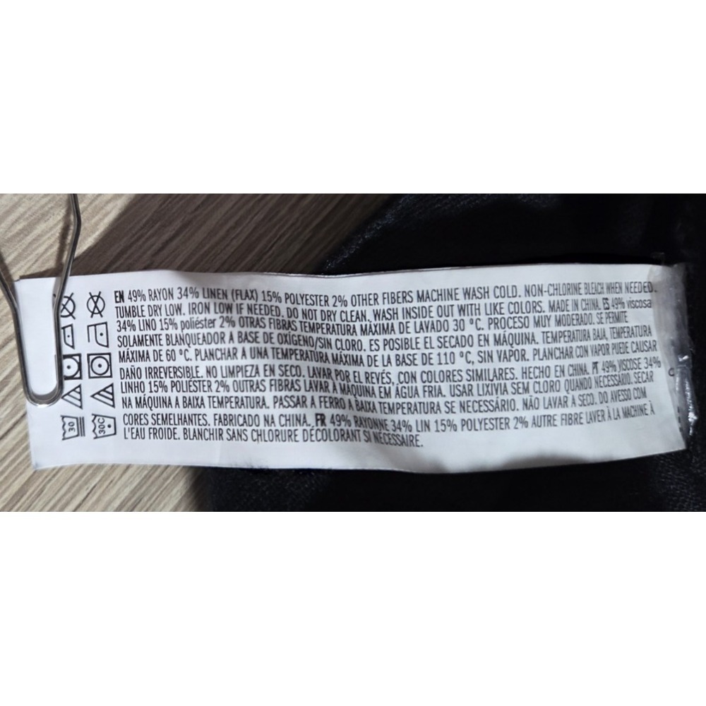 Forever 21 Women's Medium Black Linen Cargo Joggers Drawstring Waist Tie up Cuff - Picture 4 of 7